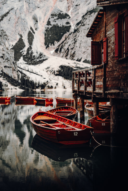 Lago die Braies by Daniel J. Schwarz - Wifi Infrarood Verwarmingspaneel