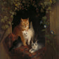 Cat with kittens - Wifi Infrarood Verwarmingspaneel
